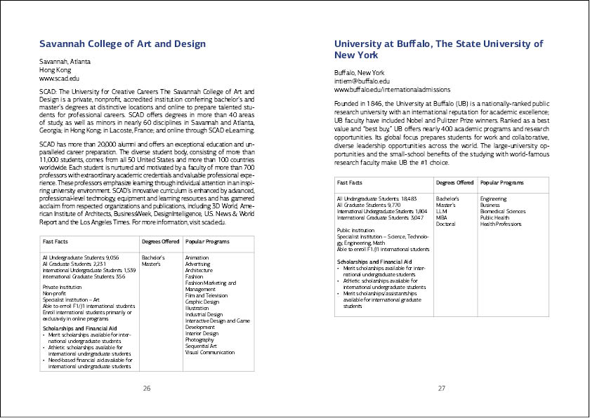 Pohja-Ameerika ülikoolide teatmik 2014. Kujundus ja küljendus Grafilius OÜ