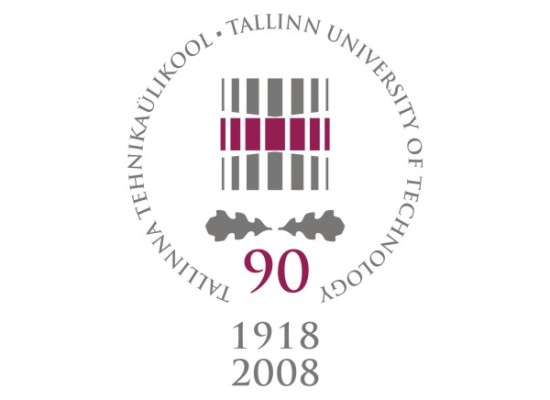 Tallinn University of Technology 90th anniversary logo and its implementations