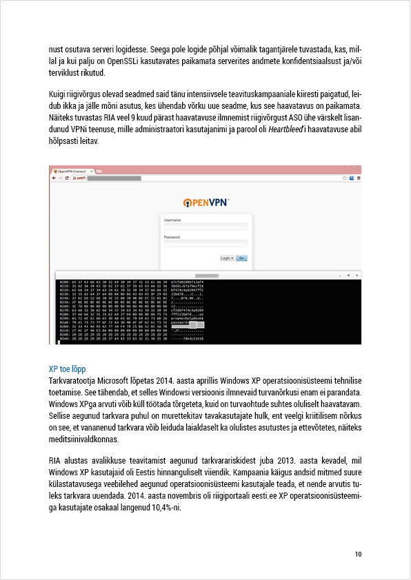 RIA Cyber Security Branch 2014 Annual Report, page 10. Layout Grafilius OÜ