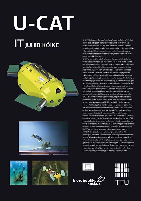 Tallinna Tehnikaülikooli IT teaduskonna plakatid messil Robotex 2014. Kujundus Grafilius OÜ