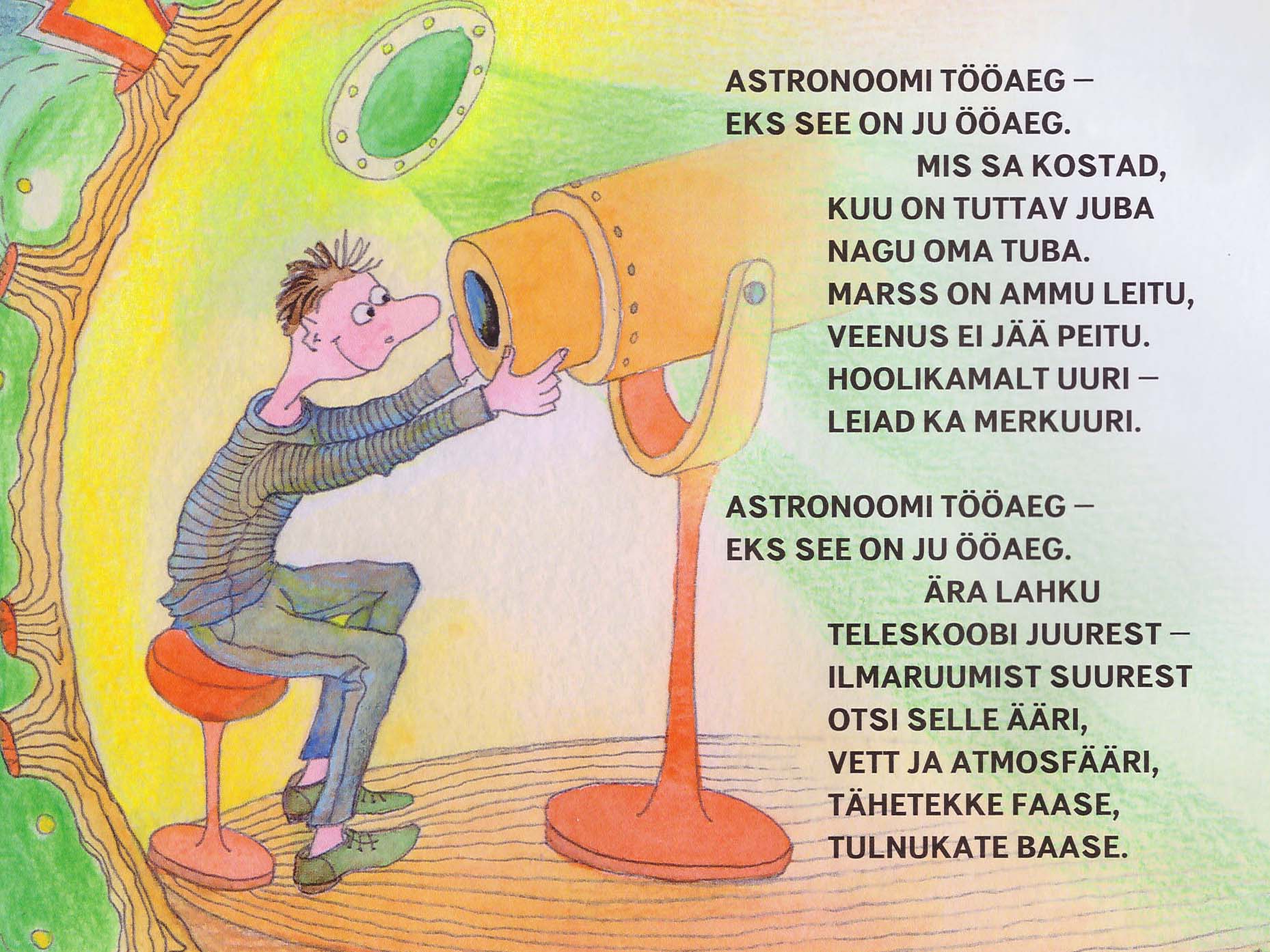 Detail illustratsioonist lasteajakirjale Täheke, november 2017. Aili Mittal-Jõgiste
